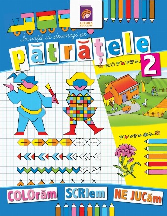Invata sa desenezi pe patratele 2. Carte de colorat