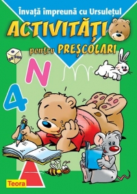 Invata impreuna cu Ursuletul - Activitati pentru prescolari, verde