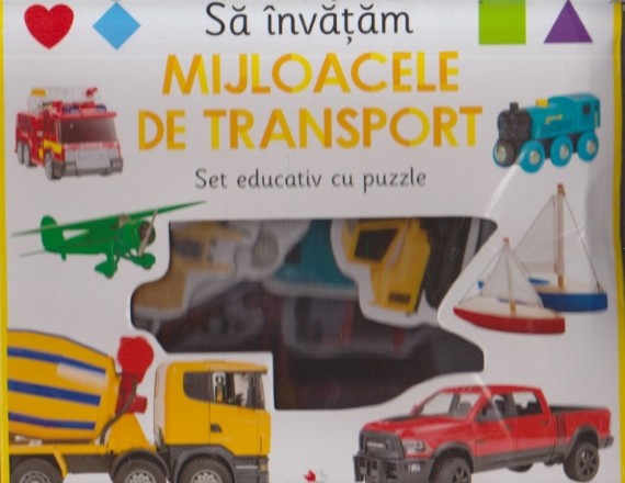 Sa Invatam Mijloacele de Transport - Set educativ cu puzzle