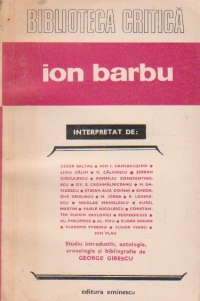 Ion Barbu interpretat de...