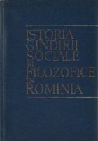 Istoria gindirii sociale si filosofice in Rominia