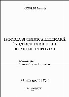 Istoria şi critica literara în