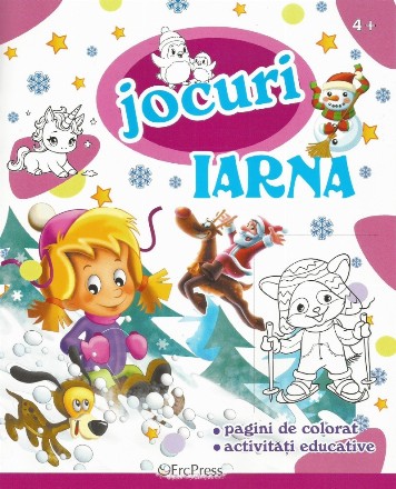 Jocuri - Iarna : pagini de colorat, activităţi educative