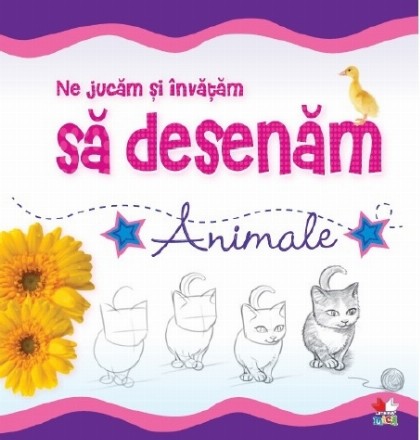 Ne jucam si invatam sa desenam animale. O carte de activitati (20 creioane)