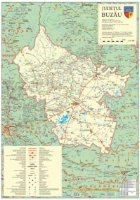 coperta Judetul Buzau-harta cu sipci de lemn(70X100cm)
