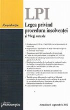 coperta Legea privind procedura insolventei si 9 legi uzuale (actualizat 1 septembrie 2012)