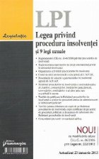 coperta Legea privind procedura insolventei si 9 legi uzuale - actualizat 23 ianuarie 2013