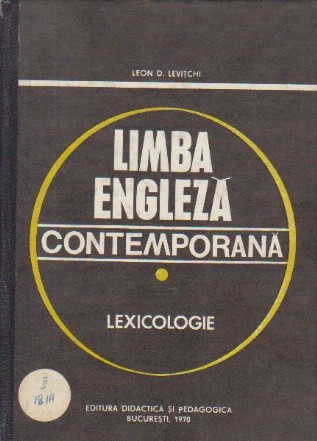 Limba engleza contemporana - Lexicologie