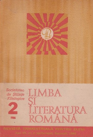Limba si literatura romana, Nr. 2/1986 - Revista trimestriala pentru elevi