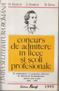 Limba si Literatura Romana - Concurs de admitere in licee si scoli profesionale