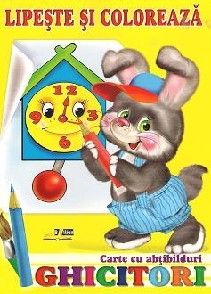 Lipeste si coloreaza. Iepure﻿