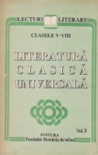 Literatura clasica universala Volumul III
