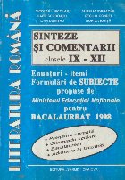 Literatura romana (Sinteze si comentarii clasele IX-XII)