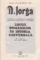 coperta Locul romanilor in istoria universala