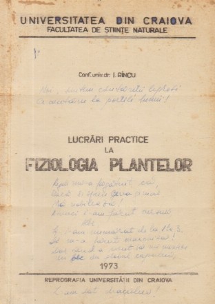 Lucrari practice la Fiziologia Plantelor