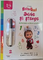 coperta Masha şi ursul : Scrie şi şterge,Activităţi cu litere şi cifre