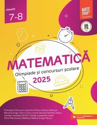 Matematică : olimpiade şi concursuri şcolare 2025,clasele 7-8
