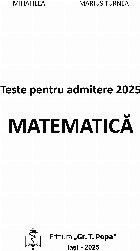 Matematică teste pentru admitere 2025