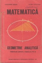 Matematica Geometrie analitica Manual pentru