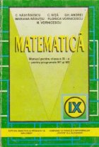 Matematica Manual pentru clasa pentru