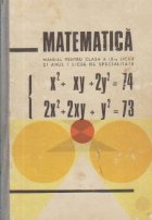 Matematica Manual pentru clasa liceu