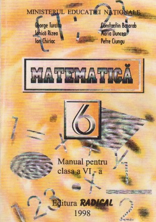 Matematica. Manual pentru clasa a VI-a