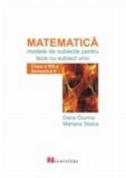Matematica Modele teste pentru teza