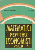 Matematici pentru economisti, Volumul al II-lea