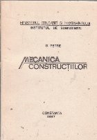 Mecanica constructiilor. Partea a III-a. Curs pentru subingineri