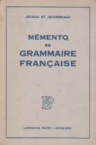 Memento grammaire francaise