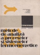 Metode analiza proceselor sistemelor termoenergetice
