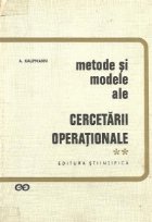Metode modele ale Cercetarii Operationale