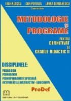 Metodologie programe pentru definitivat gradul