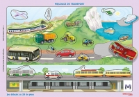 Mijloace de transport - joc didactic cu 20 de piese
