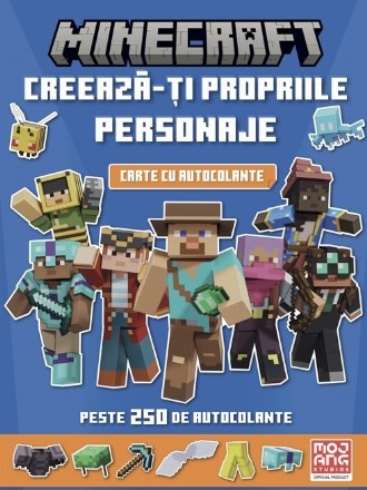Minecraft : crează-ţi propriile personaje,carte cu autocolante