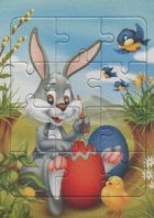 Mini Plan Puzzle 12 pcs - Iepurasul de Paste (3+)