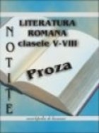 NOTITE LITERATURA ROMANA CLASELE VIII