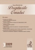 coperta Noua Revista de Drepturile Omului, Nr. 3/2009