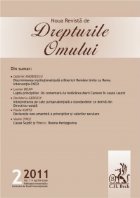 coperta Noua Revista de Drepturile Omului, Nr. 2/2011