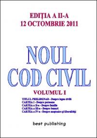 Noul cod civil volumul 1 - editia a II-a - 12 octombrie 2011