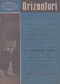 Orizonturi - Revista Pacii, Ianuarie 1959