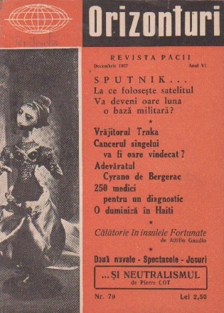 Orizonturi - revista pacii, Decembrie 1957