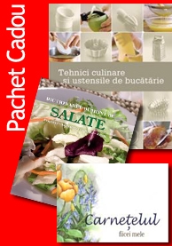 PACHET TEHNICI CULINARE SI USTENSILE DE BUCATARIE + SALATE + CARNETELUL FIICEI MELE