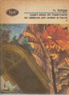 Pagini alese din insemnarile calatorie