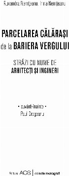 Parcelarea Călăraşi Bariera Vergului străzi