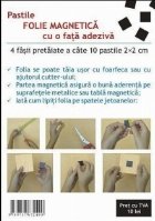 Pastile folie magnetica, cu o fata adeziva
