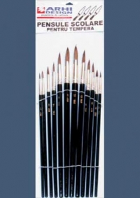 Pensule acuarela blister 12 bucati/set, nr. 0-10