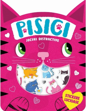 Pisici : jocuri distractive - stickere lucioase