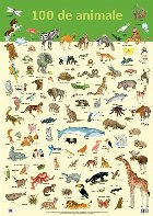 Plansa - 100 de animale