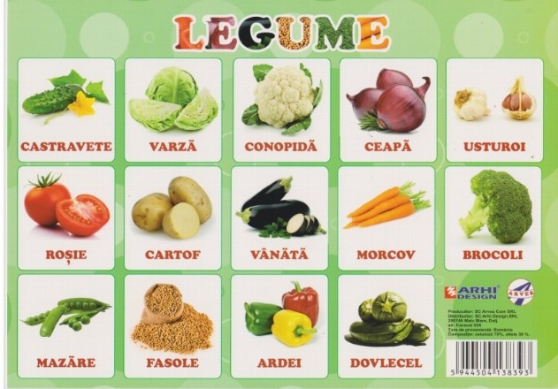 Plansa legume A4